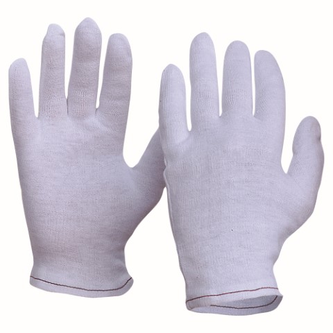 PRO GLOVE POLY/COTTON LINER INTERLOCK HEMMED CUFF WHITE LADIES